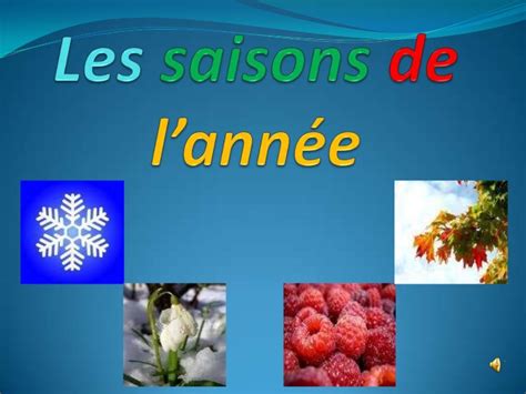 урок французької мови Les Saisons De Lannée