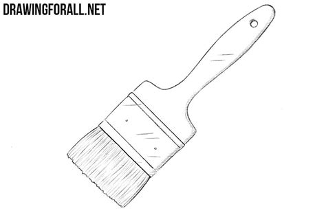How to draw a paint brush step by step, learn drawing by this tutorial for kids and adults. How to Draw a Brush | Drawingforall.net