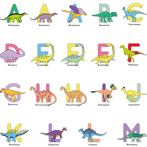 Printable Dinosaur Alphabet Bego10sport