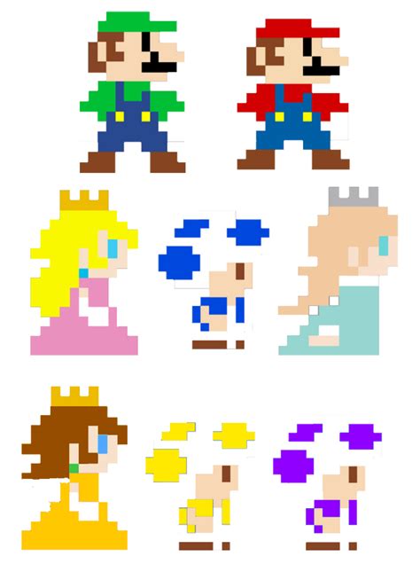 Super Mario Bros Pixel Art Characters By Joshuat1306 On Deviantart