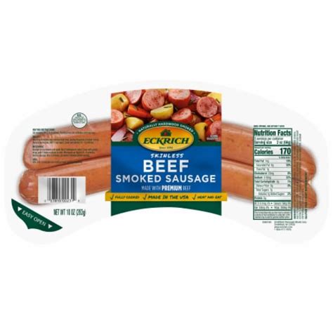 Eckrich Skinless Beef Smoked Sausage 10 Oz Fred Meyer