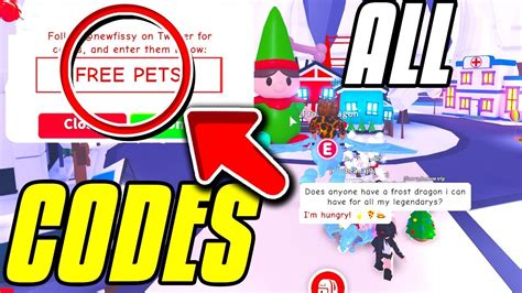 All New Adopt Me Codes In Roblox December 2019 Giving Away 10 Frost