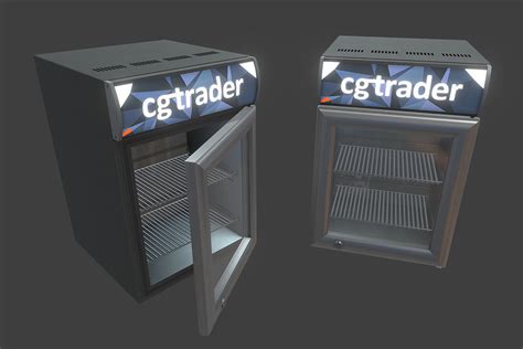 3d Model Small Fridge Vr Ar Low Poly Cgtrader