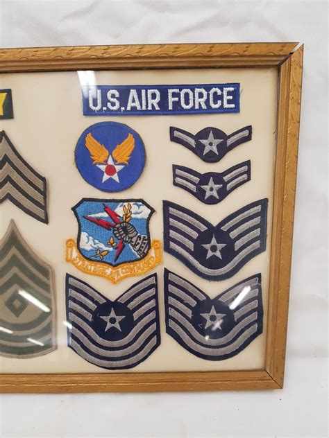 Lot Of Us Army Air Force Badges Framed