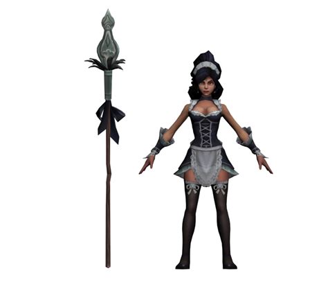 Pc Computer League Of Legends Nidalee French Maid V2 The Models Resource