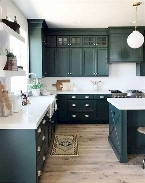 17 Best Green Kitchen Cabinets Design Ideas In 2020 Green Kitchen