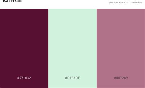 Colour Scheme Palette With 3 Colours Including Aubergine And Lilac