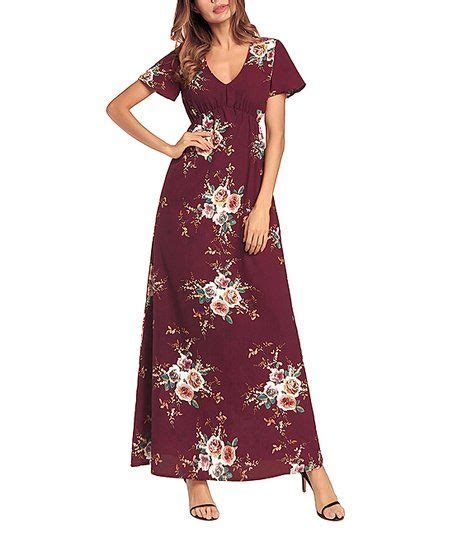 Laklook Burgundy And White Floral Maxi Dress Women White Floral Maxi