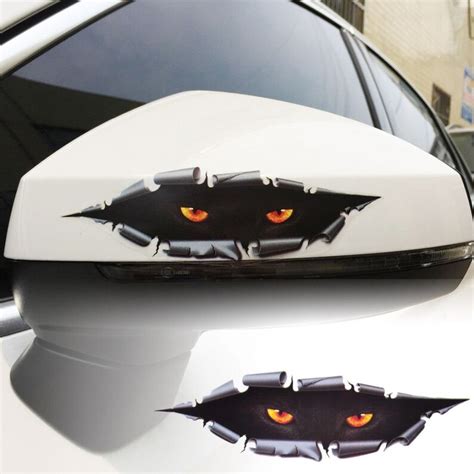 3d Car Stickers Eyes Cat Eyes Car Styling Etsy