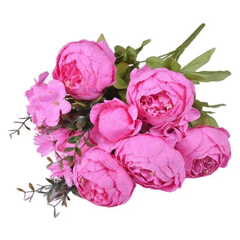 Simulation Silk Peonies Artificial Flower Bouquet Home Wedding Party