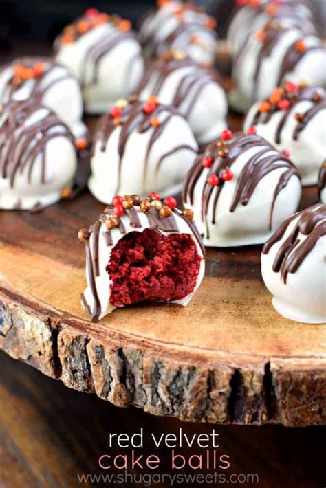 Red Velvet Cake Balls Shugary Sweets