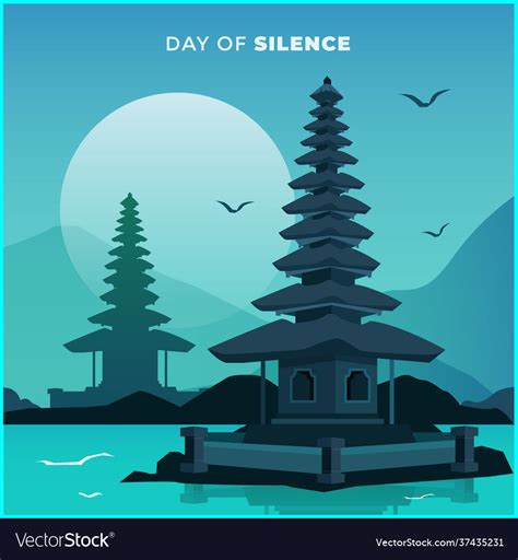 Bali Day Silence Royalty Free Vector Image Vectorstock