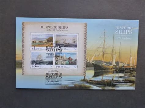 New Zealand 2022 Historic Ships 4 Stamp Mini Sheet First Day Cover £12