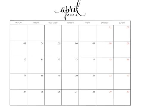 Free Printable April 2023 Calendars Save It And Print It Whenever You