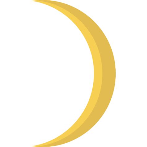 Yellow Crescent Half Moon Vector Clipart Image Free Png Clipartix Images