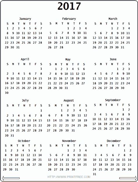 2017 Mini Calendar With Holidays Usa Virginiastorm
