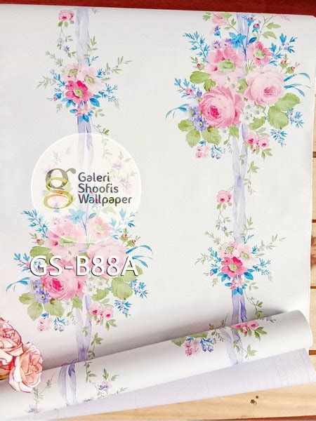 Jual Wallpaper Stiker Buket Bunga Warna 88a Di Lapak Galeri Shoofis