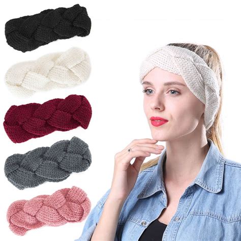 Buy Winter Warm Knitted Headband Twisted Crochet