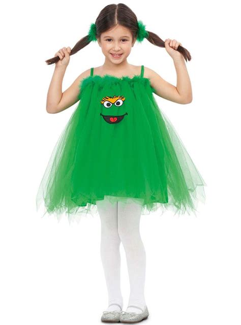 Sesame Street Oscar The Grouch Costume For Girls Express Delivery