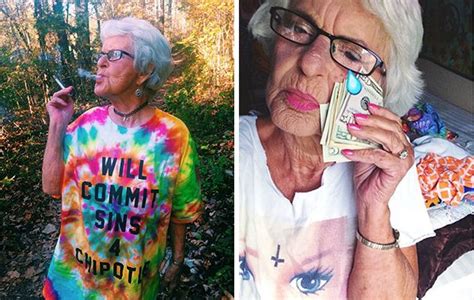 Cool 86 Year Old Senior Baddy Winkle 22 Selfies Granny Hair Instagram