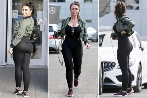 Lauren Goodger Shows Off Her Curvy Bum And Tiny Waist In Tight Catsuit