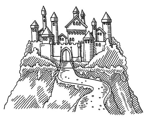 20 Medieval Castle Drawbridge Drawings Stock Illustrations Royalty