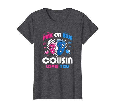 gender reveal pink or blue cousin loves you t shirt 4lvs