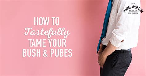 How To Tastefully Tame Your Bush And Pubes Manscaped