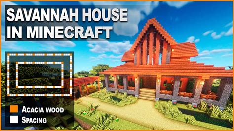Minecraft How To Build A Savannah Survival House Tutorial Youtube
