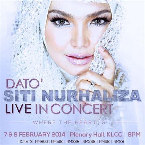 Tiket Dato Siti Nurhaliza Live In Concert Dijual Mulai Hari Ini