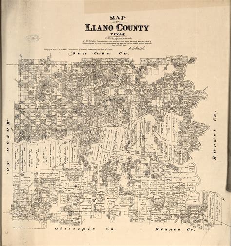 Map Of Llano County Texas Library Of Congress