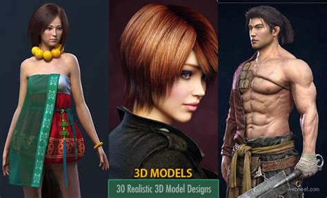 Daily Inspiration 30 Realistic 3d Models And Character Designs From