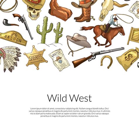 Vector Drawn Wild West Cowboy By Onyx Thehungryjpeg