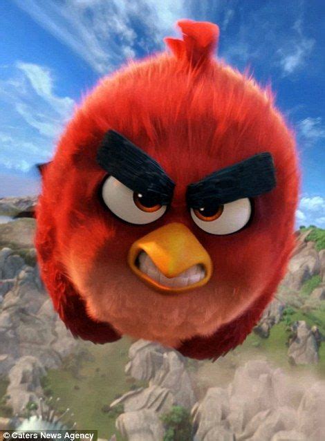 Pictured The Character Red From The Movie Angry Birds All Angry
