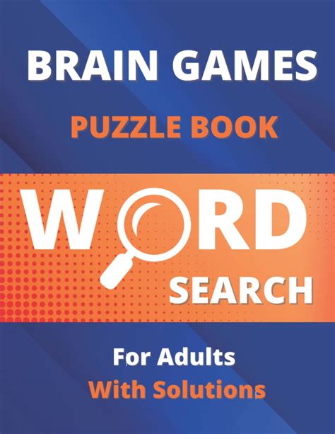Brain Games Word Search Puzzle Book For Adults With Solutions By Dezeko