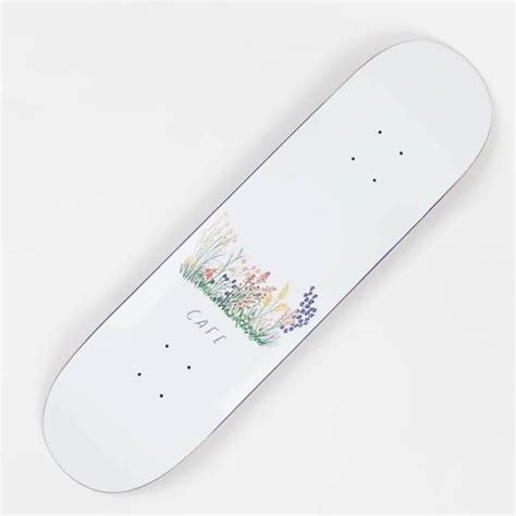 Skateboard Cafe Flower Bed White Skateboard Deck 85 Skateboards