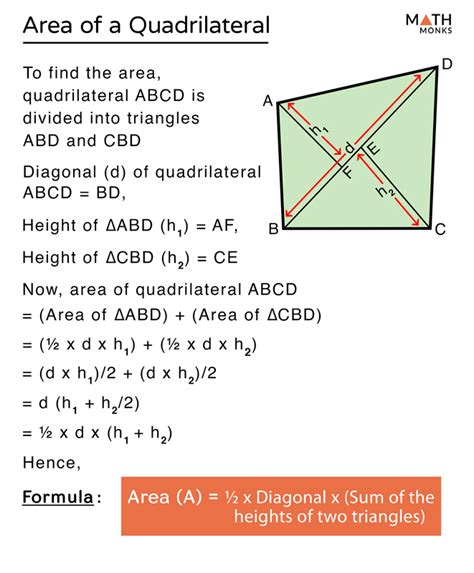 area of quadrilateral formula examples
