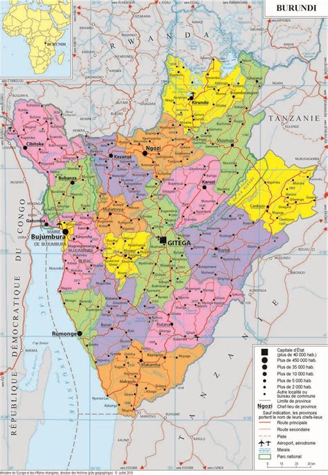 Burundi covers 27,834 km² with an estimated population of almost 8.7 million. Présentation du Burundi - Ministère de l'Europe et des ...