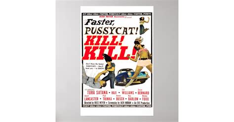 Faster Pussycat Kill Kill Vintage Movie Poster Zazzle