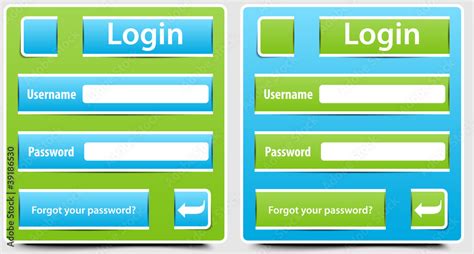 Vector Login Form Template Stock Vector Adobe Stock