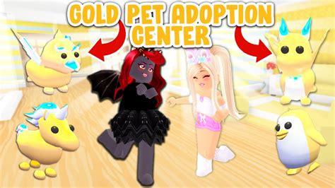We Opened A Golden Pet Adoption Center In Adopt Me Roblox Youtube