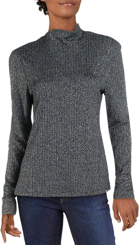 Bcbgmaxazria Womens Knit Metallic Turtleneck Sweater Black S At Amazon