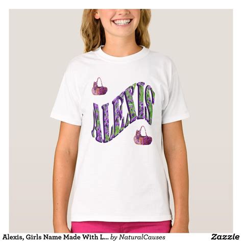 alexis girls name made with lavender t shirt au girl names girl shirts
