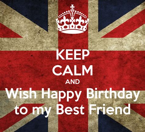 Keep Calm And Wish Happy Birthday To My Best Friend Poster Zsolt