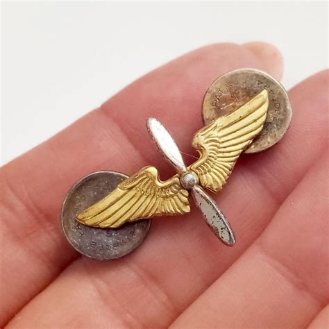 Sold At Auction Vintage Two Tone Sterling Silver Ww Ii Us Army Air