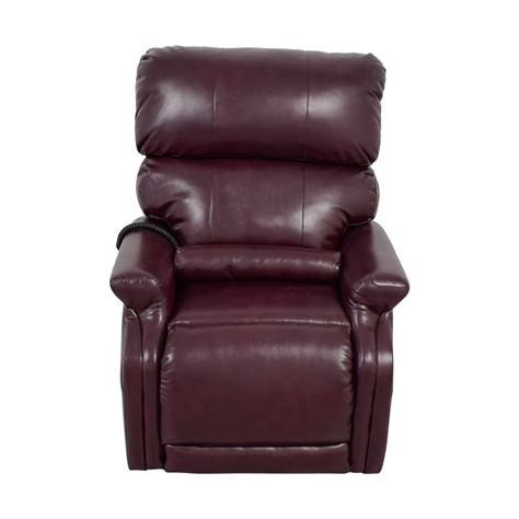 Shop with afterpay on eligible items. 90% OFF - First Street Burgundy Leather Massage Recliner ...
