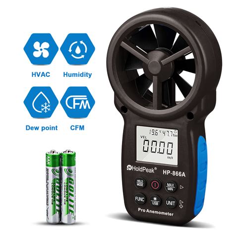 Hp 866a Digital Anemometer Handheld Cfm Meter With Usb Connect Wind