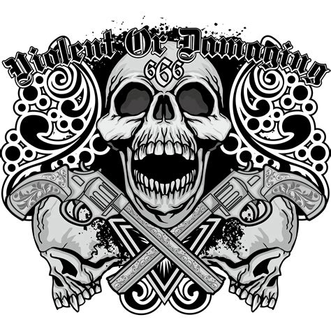 Gothic Sign With Skull Grunge Vintage Design T Shirts 272906 Vector