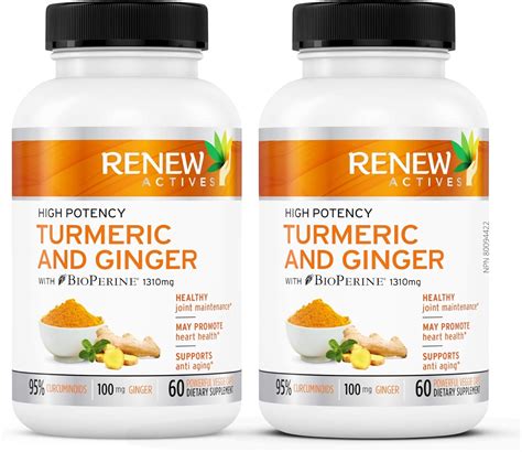 GINGER TURMERIC CURCUMIN Supplement Capsules Organic Joint Support