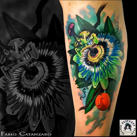Realistic Passion Flower Tattoo Tatuatori Tatuaggi Instagram